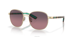 Costa Del Mar EGRET Women Shiny Gold Sunglasses JD4ZT938