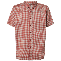 Costa Del Mar HYBRID TECH BUTTON DOWN PLAID Men Lava Red Apparel JD4ZT469