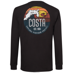 Costa Del Mar KANTO LS Men Black Apparel JD4ZT607