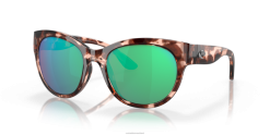 Costa Del Mar MAYA Women Shiny Coral Tortoise Sunglasses JD4ZT852