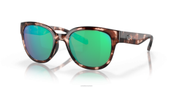 Costa Del Mar SALINA Women Coral Tortoise Sunglasses JD4ZT847